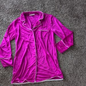 Express Fuchsia Satin Night Gown